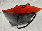 Zwarte croco print tas met oranje voering *nieuw*, Ophalen of Verzenden, Nieuw, Zwart
