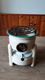 EMAILLE CRÈME/WIT 1 PITS PETROLEUMSTEL.., Antiek en Kunst, Antiek | Emaille, Ophalen of Verzenden