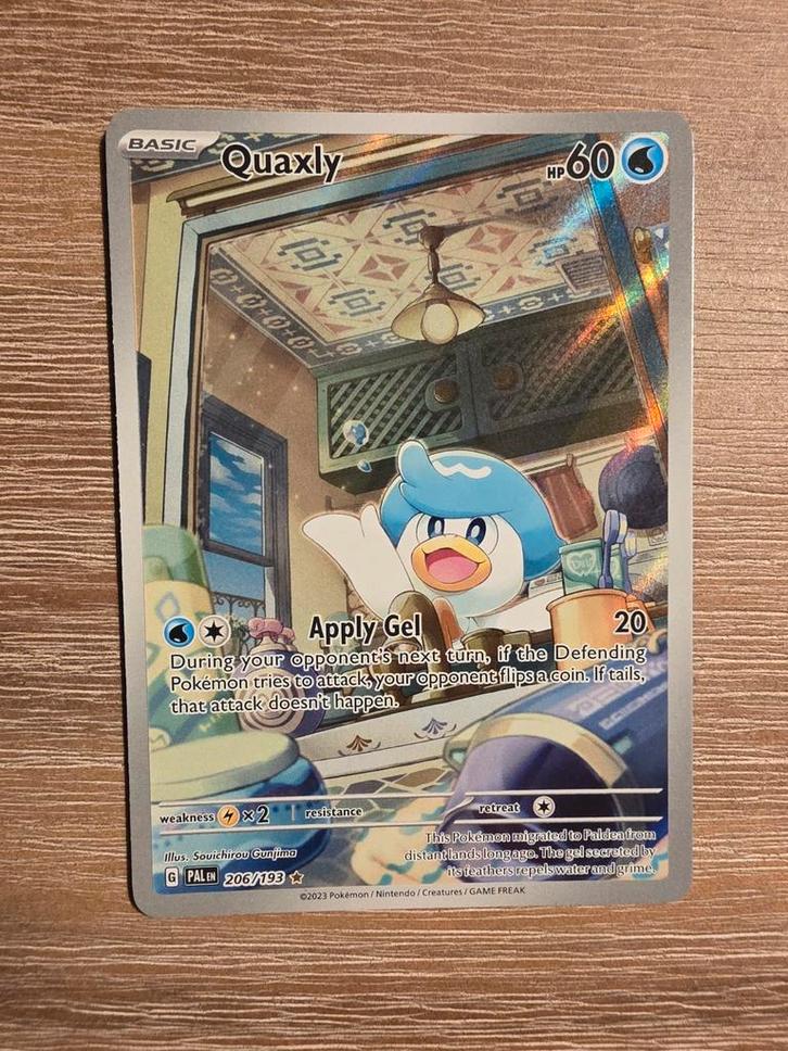 Quaxly illustratie pokemon kaart, Hobby en Vrije tijd, Verzamelkaartspellen | Pokémon, Nieuw, Ophalen of Verzenden