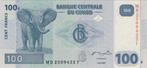 Congo bankbiljet 100 Francs 2007, Pick 98 UNC (olifant), Ophalen of Verzenden, Overige landen, Los biljet