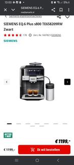 Siemens eq6 plus s800 te658209rw, Ophalen of Verzenden, Nieuw, Koffiemachine