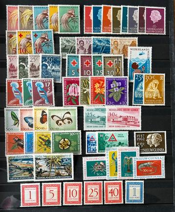 Nieuw Guinea nvph nr 25 tm 81 plus port. Postfris beschikbaar voor biedingen