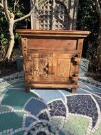 Kastje Indonesie 1 la scrapwood boothout bruin vierkant, Huis en Inrichting, Verburgt Vintage, Nieuw, https://verburgtvintage.nl/#contact