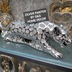 Nieuwe mooie designer grote panter zilver kleur glitter 50cm, Ophalen of Verzenden, Nieuw