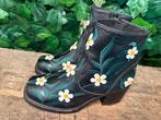 Nieuwe gave flower/bloemen laars met blokhak sendra maat 37, Sendra, Zwart, Lage of Enkellaarzen, Nieuw