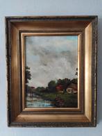 H. van de Kraats - Idyllisch Landschap met Brug, Verzenden