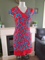 Almatrichi schitterend rood blauw jurk S 36 / 38 gratis v, Kleding | Dames, Verzenden, Knielengte, Almatrichi, Maat 36 (S)