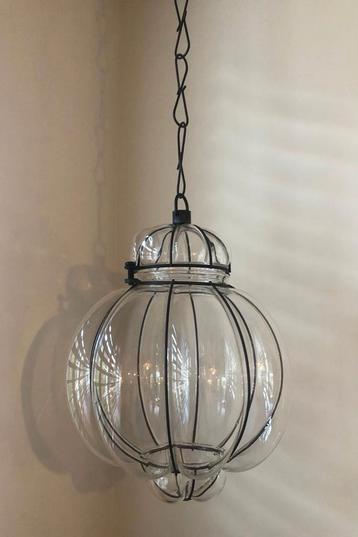 Venetiaanse glazen hanglamp – mondgeblazen, jaren ’60 beschikbaar voor biedingen