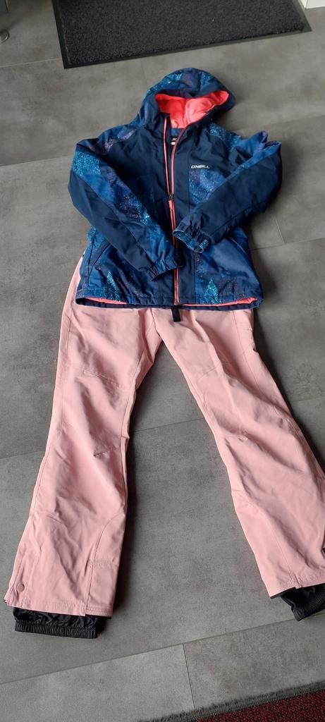 Skijas en skibroek O'Neill maat 176 of 36, Kinderen en Baby's, Kinderkleding | Maat 176, Zo goed als nieuw, Meisje, Jas, Ophalen of Verzenden