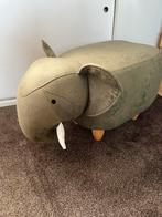 Olifanten kruk / poef, Huis en Inrichting, Ophalen, Zo goed als nieuw, Rond, Minder dan 50 cm