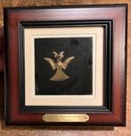 Ingelijste Precolumbiaanse “Huaca” Replica Panama  925/24k, Antiek en Kunst, Ophalen