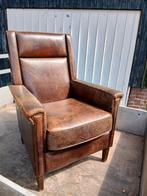 Lederen fauteuil. Gebruikte staat., Ophalen, Gebruikt, 75 tot 100 cm