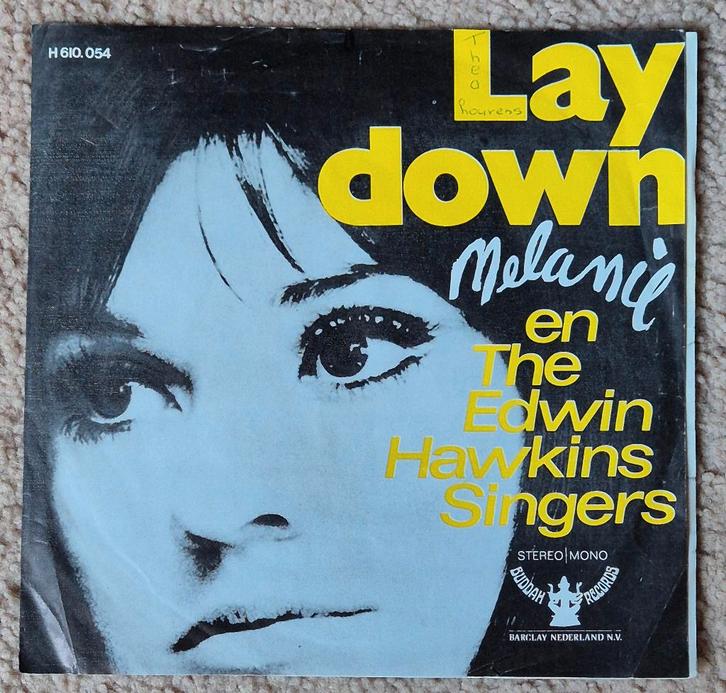 Melanie With The Edwin Hawkins Singers ‎– Lay Down, Cd's en Dvd's, Vinyl Singles, Gebruikt, Single, Pop, 7 inch, Ophalen of Verzenden