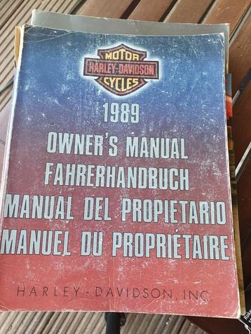 Harley-Davidson 1989 Owner´s Manual

 beschikbaar voor biedingen