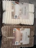 Action rib fleece dekbedovertrekt set, Huis en Inrichting, Slaapkamer | Beddengoed, Overige maten, Beige, Dekbedovertrek, Nieuw