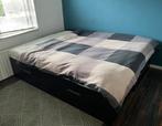IKEA uitschuif bed incl. matrassen (BRIMNES), Huis en Inrichting, Slaapkamer | Bedden, Ophalen, Verstelbaar, Zwart, Zo goed als nieuw