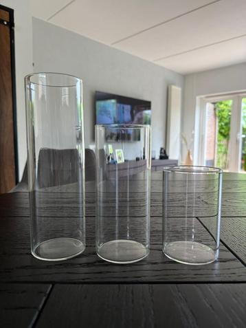 Glass Candle Holders – Decor - Glazen Waxinelichthouders beschikbaar voor biedingen