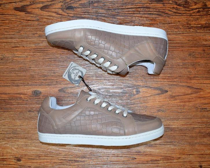 YELLOW CAB - leren Element sneakers Taupe - maat 40, Kleding | Heren, Schoenen, Nieuw, Sneakers of Gympen, Overige kleuren, Ophalen of Verzenden