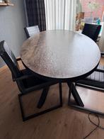 Ovale eettafel 100 bij 200 centimeter, industriële look, Huis en Inrichting, Tafels | Eettafels, Ophalen, 100 tot 150 cm, 200 cm of meer