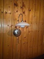 Mooie Wandlamp 2x met Glazen Kap, Ophalen, Gebruikt, Glas, Retro