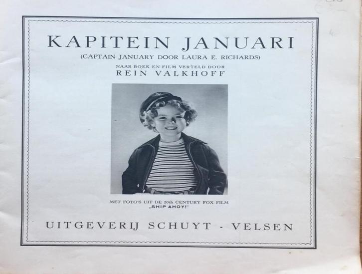 Rein Valkhoff - Kapitein Januari (shirley temple), Antiek en Kunst, Antiek | Boeken en Bijbels, Ophalen of Verzenden