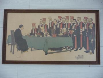 Litho ADRIEN BARRERE (1874-1931) - L'EXAMEN DES MAGISTRATS beschikbaar voor biedingen