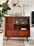 Vintage highboard teak kastje, Huis en Inrichting, Kasten | Buffetkasten, Ophalen, Gebruikt, 100 tot 150 cm, 100 tot 150 cm