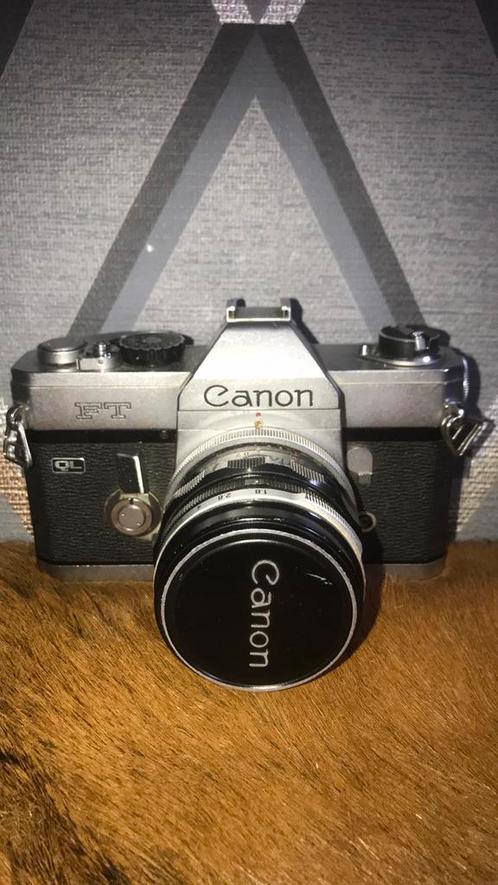 Canon FT QL spiegelreflex camera + 50 mm 1.8, Audio, Tv en Foto, Fotocamera's Analoog, Zo goed als nieuw, Spiegelreflex, Canon