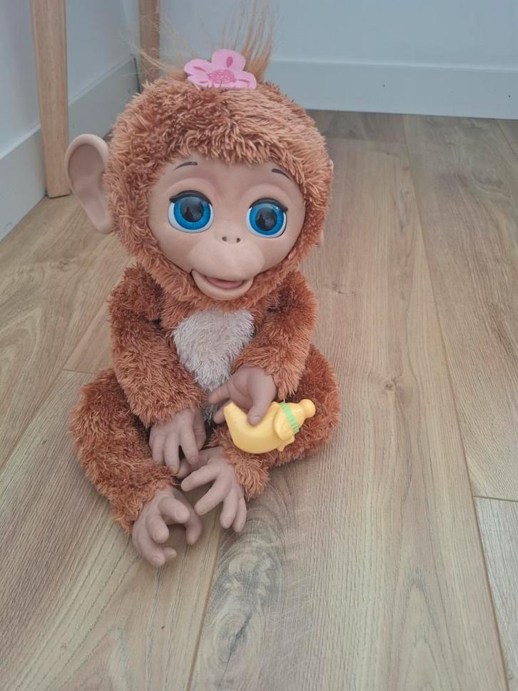 Furreal friends Koko mijn giegelende aap, Kinderen en Baby's, Speelgoed | Knuffels en Pluche, Gebruikt, Overige typen, Ophalen of Verzenden