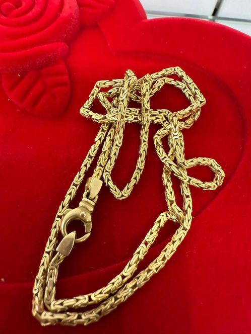 Prachtige 14 karaats massieve gouden koningsketting ~ ITALY, Sieraden, Tassen en Uiterlijk, Kettingen, Goud, Ophalen of Verzenden