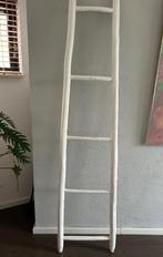 Sierladder hout wit, Huis en Inrichting, Woonaccessoires | Kamerschermen, Ophalen, Zo goed als nieuw