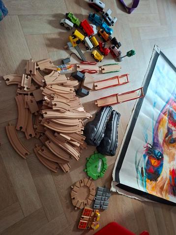 Houten Treinbaan - Compleet! beschikbaar voor biedingen