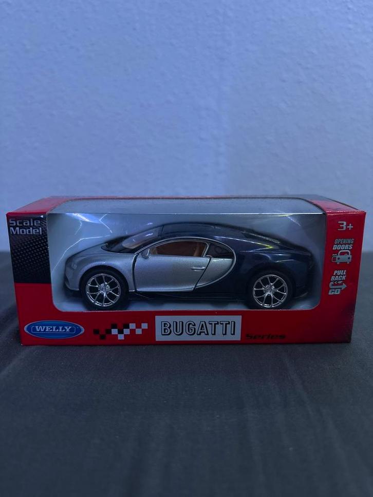 Bugatti Chiron 1:43 Diecast - Welly, Hobby en Vrije tijd, Modelauto's | 1:18, Nieuw, Auto, Welly, Ophalen of Verzenden