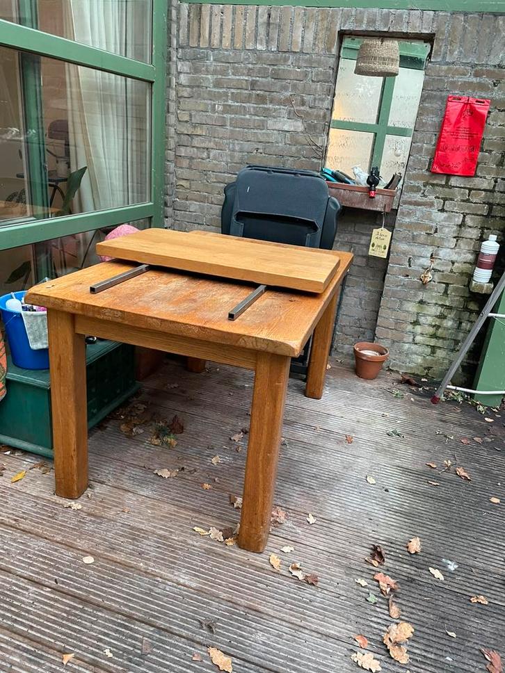 Eiken eettafel, Huis en Inrichting, Tafels | Eettafels, Gebruikt, 50 tot 100 cm, 100 tot 150 cm, Vier personen, Rechthoekig, Eikenhout