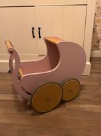 Kinderfeets houten poppenwagen roze, Ophalen, Zo goed als nieuw, Duw- of Trekspeelgoed