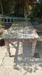 Tuintafel met steigerhoutblad, Tuin en Terras, Ophalen, Gebruikt, Rechthoekig, Hout