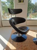 STOKKE  Varier Peel zwart leer met voetenbank, Ophalen, Zo goed als nieuw