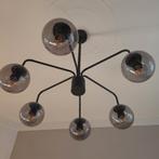 Design hanglamp met 6 glazen bollen, Ophalen, Design, Zo goed als nieuw, Glas