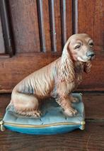 BEELDJE in biscuit COCKER SPANIEL op kussen, Ophalen, Zo goed als nieuw, Dier