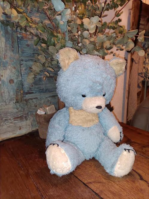 Antieke brocante stro gevulde Beer, Verzamelen, Beren en Cherished Teddies, Zo goed als nieuw, Stoffen beer, Overige merken, Ophalen of Verzenden