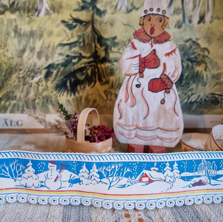 Antiek/Vintage Papieren Kerstversiering Zweeds Kastrand, Diversen, Kerst, Ophalen of Verzenden
