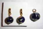Oorringen Huggie Hoops 925 Goud Verguld met Globe Wereldbol, Nieuw, Ophalen of Verzenden, Met edelsteen, Knopjes of Stekers