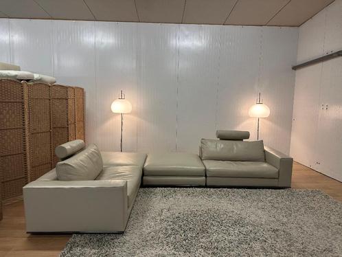 Nieuwstaat Beige Leren Minotti Hamilton Hoekbank - NP: 30k, Huis en Inrichting, Banken | Bankstellen, Zo goed als nieuw, Hoekbank