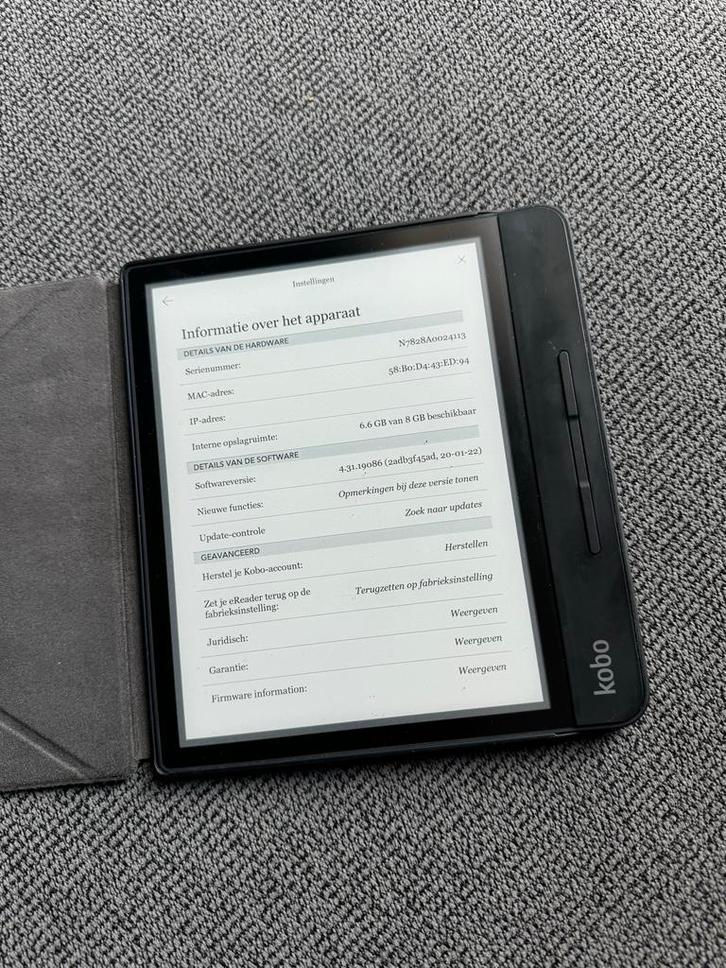 Kobo Forma 8GB E-reader - Topconditie!, Computers en Software, E-readers, Zo goed als nieuw, 8 inch, 8 GB, Touchscreen, Ophalen of Verzenden