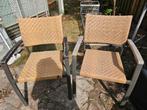 Gratis Afhalen 2 tuinstoelen.  Zie tekst & foto's, Ophalen, Gebruikt, Wicker