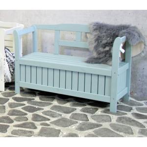 Blauw bankje met opbergruimte (NIEUW IN DOOS), Huis en Inrichting, Banken | Bankstellen, Nieuw, Rechte bank, Tweepersoons, Minder dan 150 cm