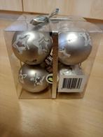 kerst - 32 zilverkleurige kunst kerstballen, Ophalen, Nieuw