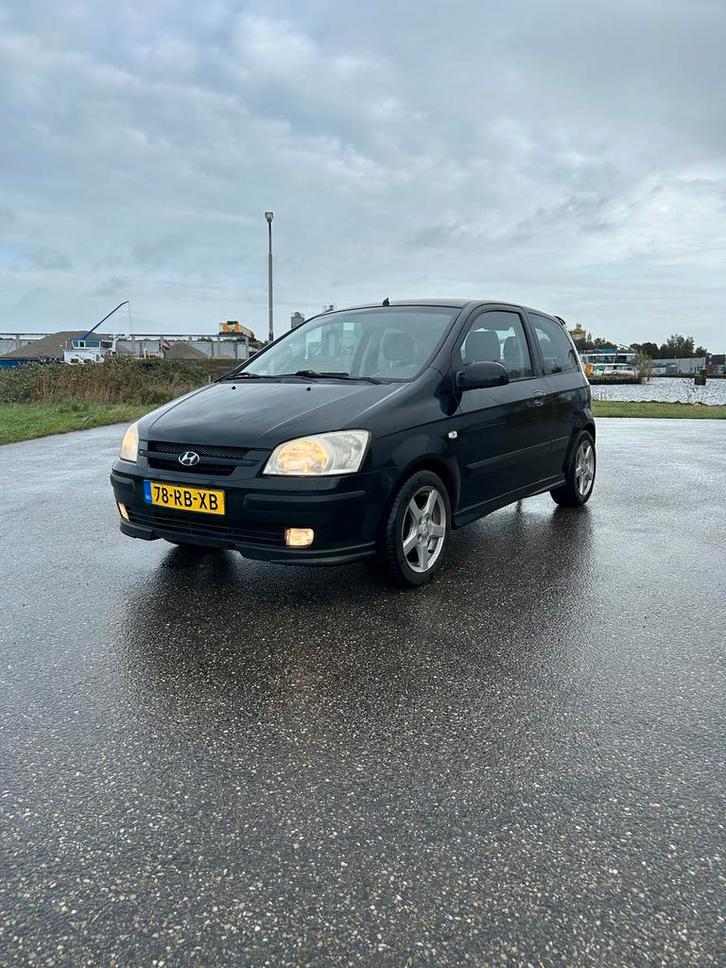Hyundai Getz 1.6 3DRS 2005 Zwart, Auto's, Hyundai, Particulier, Getz, ABS, Airbags, Airconditioning, Bluetooth, Climate control