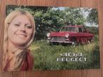 Peugeot 404 autofolders diverse 1970 1973 brochures partij, Boeken, Auto's | Folders en Tijdschriften, Ophalen of Verzenden, Gelezen