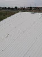 stalen golfplaten + houten onderpanelen, Doe-het-zelf en Verbouw, Dakpannen en Dakbedekking, Steen of Klei, Zwart, Ophalen of Verzenden